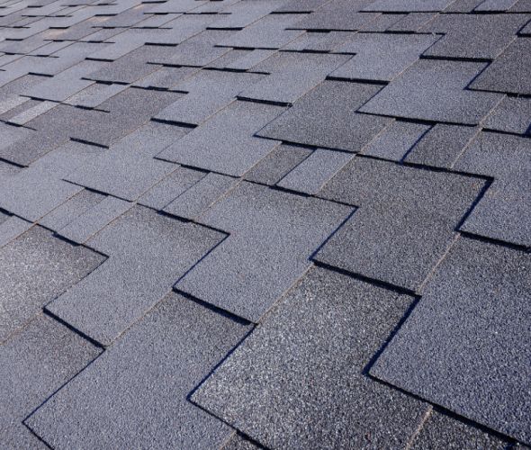 close up picture of asphalt shingles